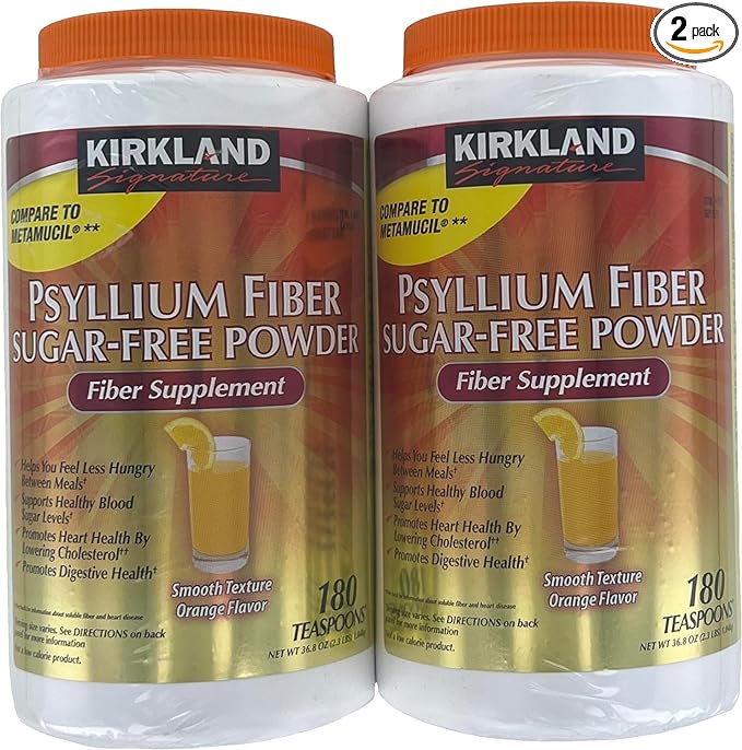 Kirkland Signature Sugar-Free Psyllium Fiber Supplement Powder, 360 DosesQ