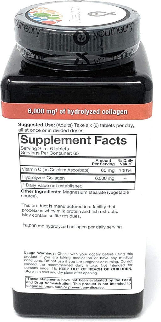 Youtheory Collagen Plus Biotin, 390 Tablets