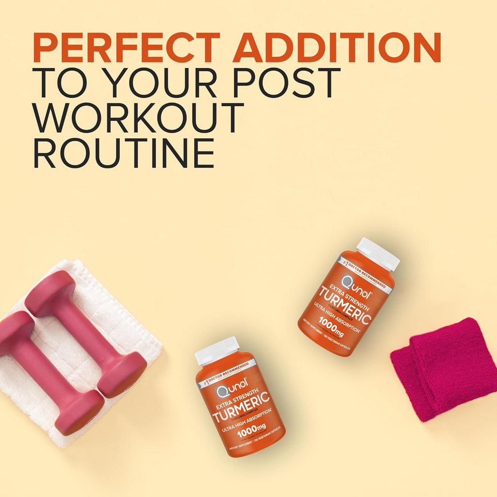 Qunol Turmeric Curcumin Supplement, Turmeric 1000mg with Ultra High Absorption, Joint Support Supplement, Extra Strength Turmeric Capsules, 150 Count (Pack of 1)