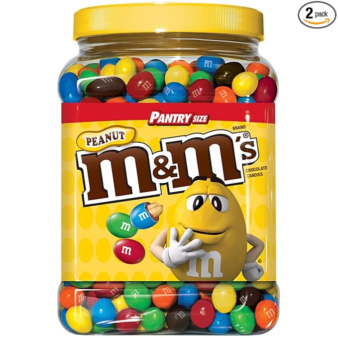 M&M'S Chocolate Candy Pantry, 3.87 Pound, Peanut, 124 Oz (Pack of 2)