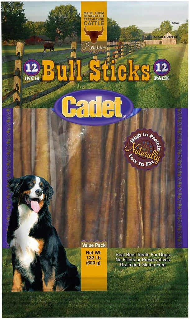 Cadet Gourmet Bull Sticks 12 Pack, 21 oz (949145)