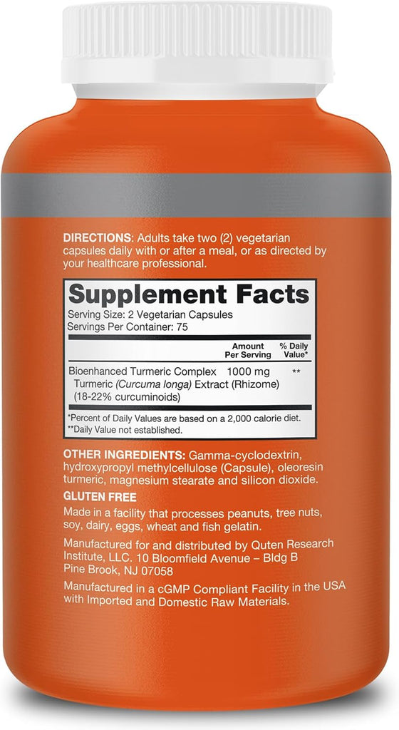 Qunol Turmeric Curcumin Supplement, Turmeric 1000mg with Ultra High Absorption, Joint Support Supplement, Extra Strength Turmeric Capsules, 150 Count (Pack of 1)