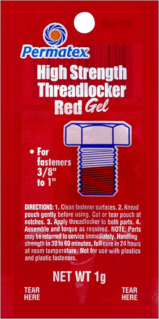 Permatex 09979 Counterman'S Choice High Strength Threadlocker Red