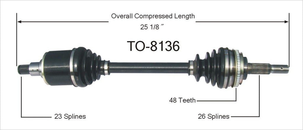TO-8136 CV Axle Shaft