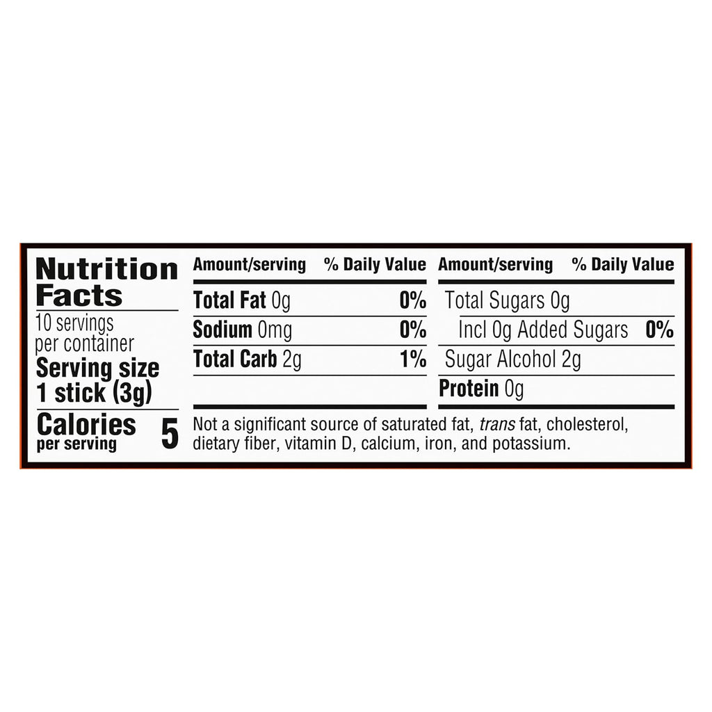 Trident Mega Tropical Twist Sugar Free Gum, 9 Packs of 10 Pieces (90 Total Pieces)