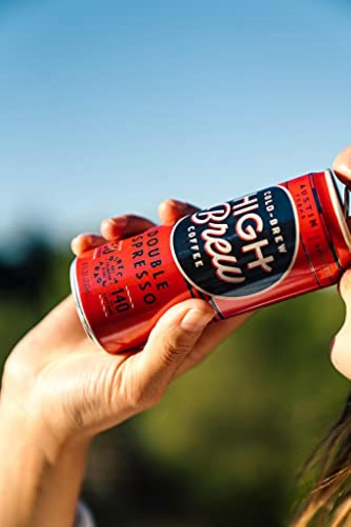 High Brew Coffee, Cold Brew Coffee, Double Espresso, 8 Fl Oz, Ready-To-Drink (Pack of 12)