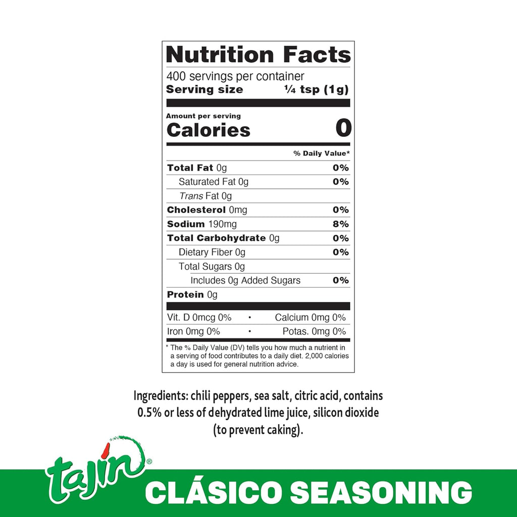 Tajin Clásico Chile Lime Seasoning 14 oz (Pack of 2)