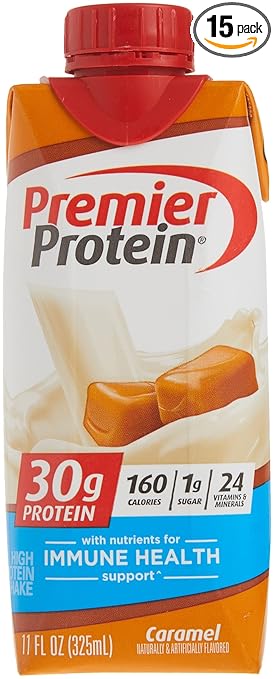 Premier Protein Premier Caramel High Protein Shake, 11 Fl Oz (Pack of 15)
