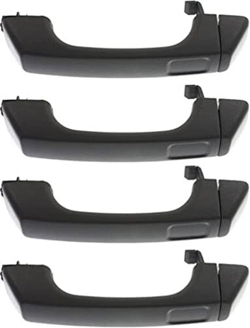Front and Rear Exterior Door Handle Compatible with 2006-2010 Hummer H3 and 2009-2010 Hummer H3T, Set of 4, Driver and Passenger Side, Gray