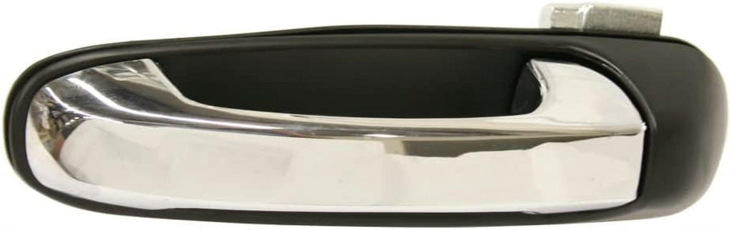 for Chrysler Aspen Door Handle 2007 2008 2009 Exterior | Rear Driver Side | Chrome Lever | Black Housing | CH1520118 | 1EH611XRAA