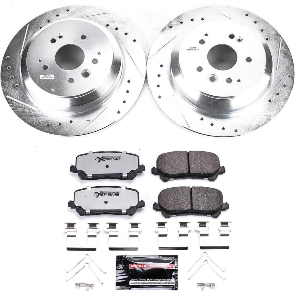 K6953-36 Rear Z36 Truck & Tow Brake Kit, Carbon Fiber Ceramic Brake Pads and Drilled/Slotted Brake Rotors