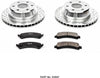 K2047 Rear Z23 Carbon Fiber Brake Pads with Drilled & Slotted Brake Rotors Kit