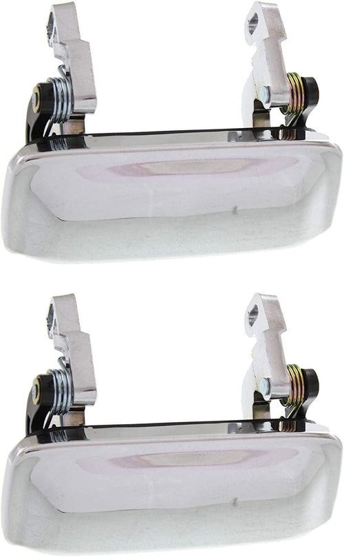 Front Door Handle Compatible with 2001-2011 Ford Ranger Outer All Chrome Metal Passenger and Driver Side