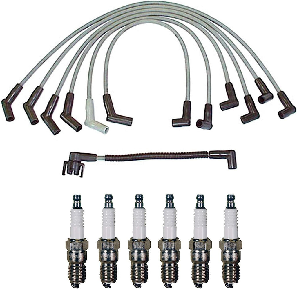 Denso Wire Set 8Mm and 6 U-Groove Spark Plugs 0.032 Kit for Mazda B3000 3.0L V6 VIN U