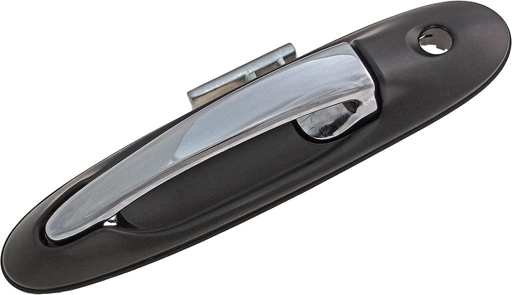 83312 Front Driver Side Exterior Door Handle Compatible with Select Lincoln Models, Chrome Lever and Black Housing