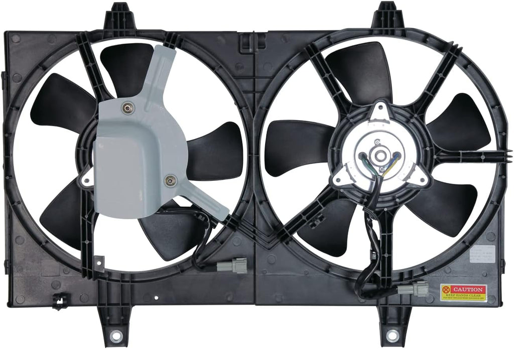 620360 Replacement Radiator/Condenser Cooling Fan Assembly for Select Nissan Vehicles , Black