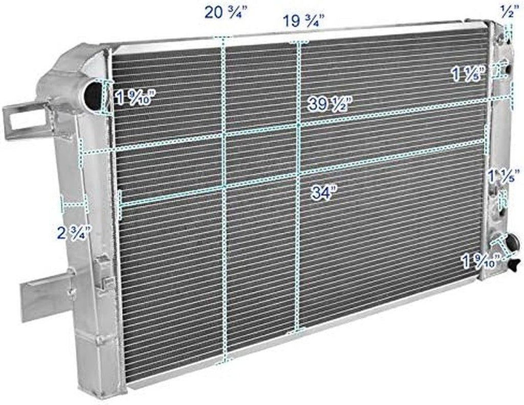 3 Row Aluminum Performance Cooling Radiator Compatible with Chevy Silverado Duramax 6.6L 2001-2005