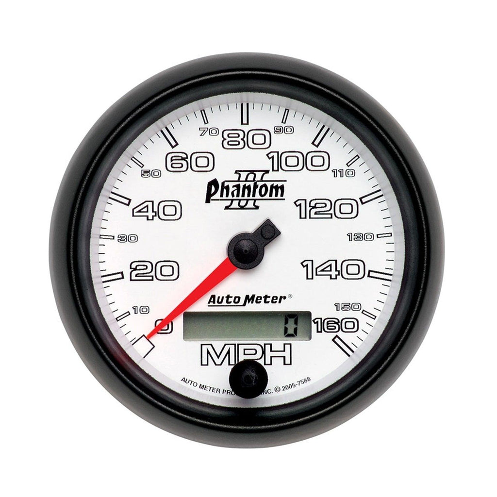 3-3/8 in. SPEEDOMETER 0-160 MPH PHANTOM II - greatparts