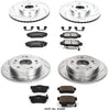 K2440 Front and Rear Z23 Carbon Fiber Brake Pads with Drilled & Slotted Brake Rotors Kit