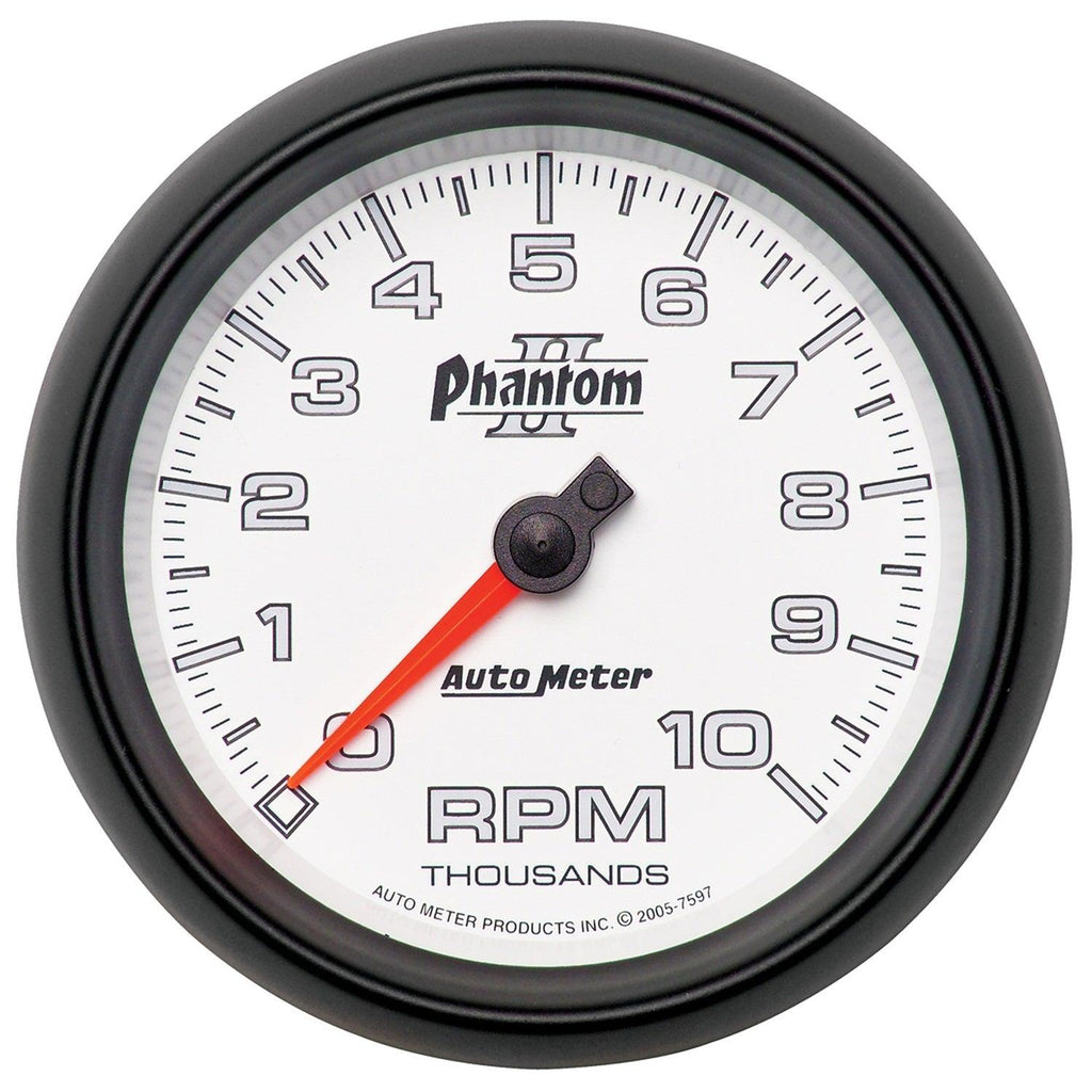 3-3/8 in. IN-DASH TACHOMETER 0-10000 RPM PHANTOM II - greatparts