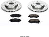 K3097 Front Z23 Carbon Fiber Brake Pads with Drilled & Slotted Brake Rotors Kit