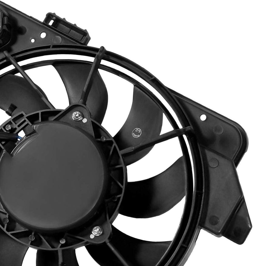 OEM-RF-0125 Factory Style Radiator Cooling Fan Assembly Cooling Efficiency Improved Direct Replacement [Compatible with Ford Transit Connect 2010-2013 Fits 2.0L Engines] , Black