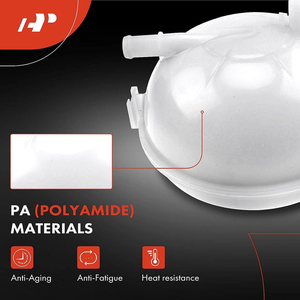 A-Premium Engine Coolant Overflow Recovery Reservoir Tank [W/Cap & Sensor] Compatible with Audi A3 2015 2016 [1.4L 1.8L 2.0L], S3 2015 2016 [2.0L] & Volkswagen Golf, GTI 2015 2016 [2.0L]