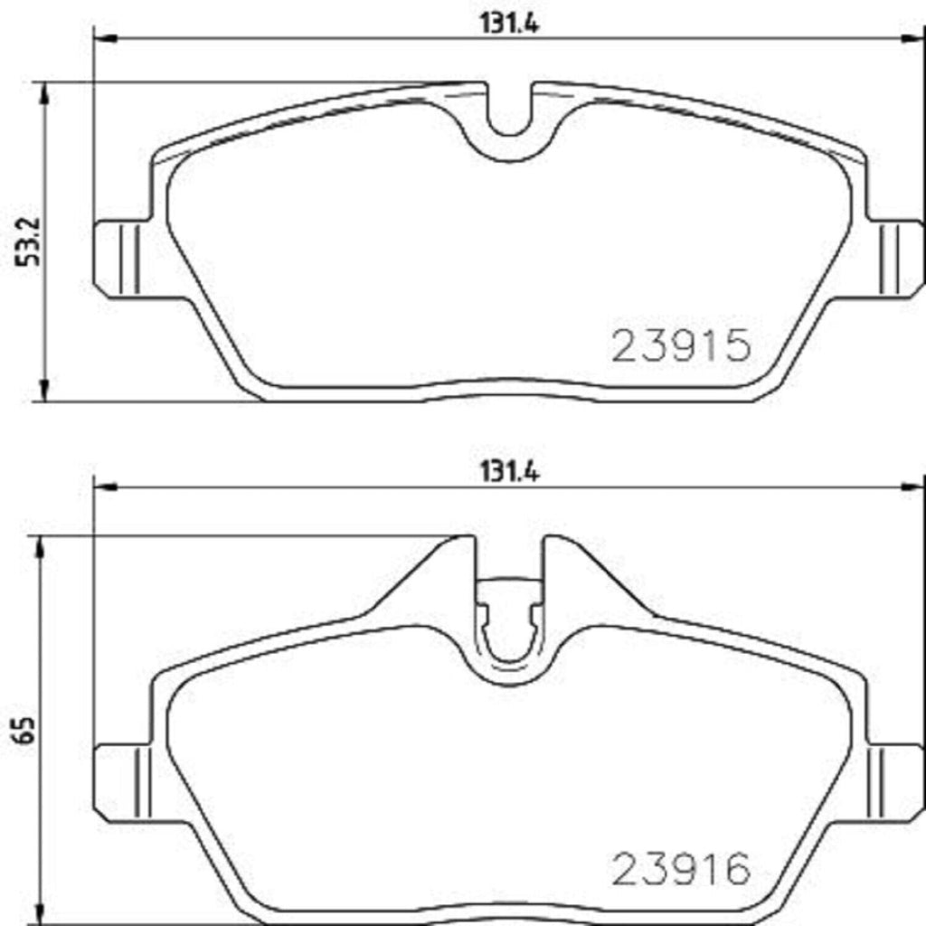 Brembo Front Disc Brake Pad Set for BMW (P06091)