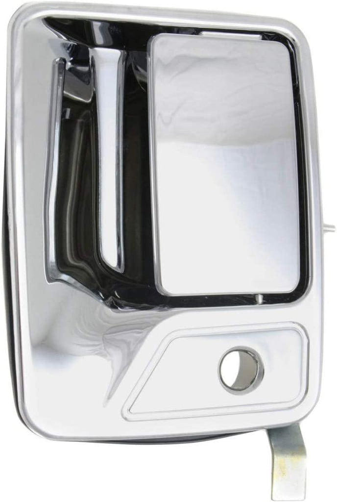 for Ford F-250 Super Duty Exterior Door Handle Front, Driver Side Chrome (1999-2016) | with Key Hole| Trim:All Submodels