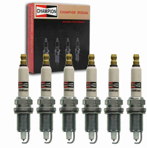 6 Pc Champion Iridium Spark Plugs Compatible with Jeep Cherokee 4.0L 4.2L L6 1981-2001