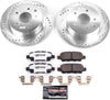 K6761-26 Rear Z26 Carbon Fiber Brake Pads with Drilled & Slotted Brake Rotors Kit