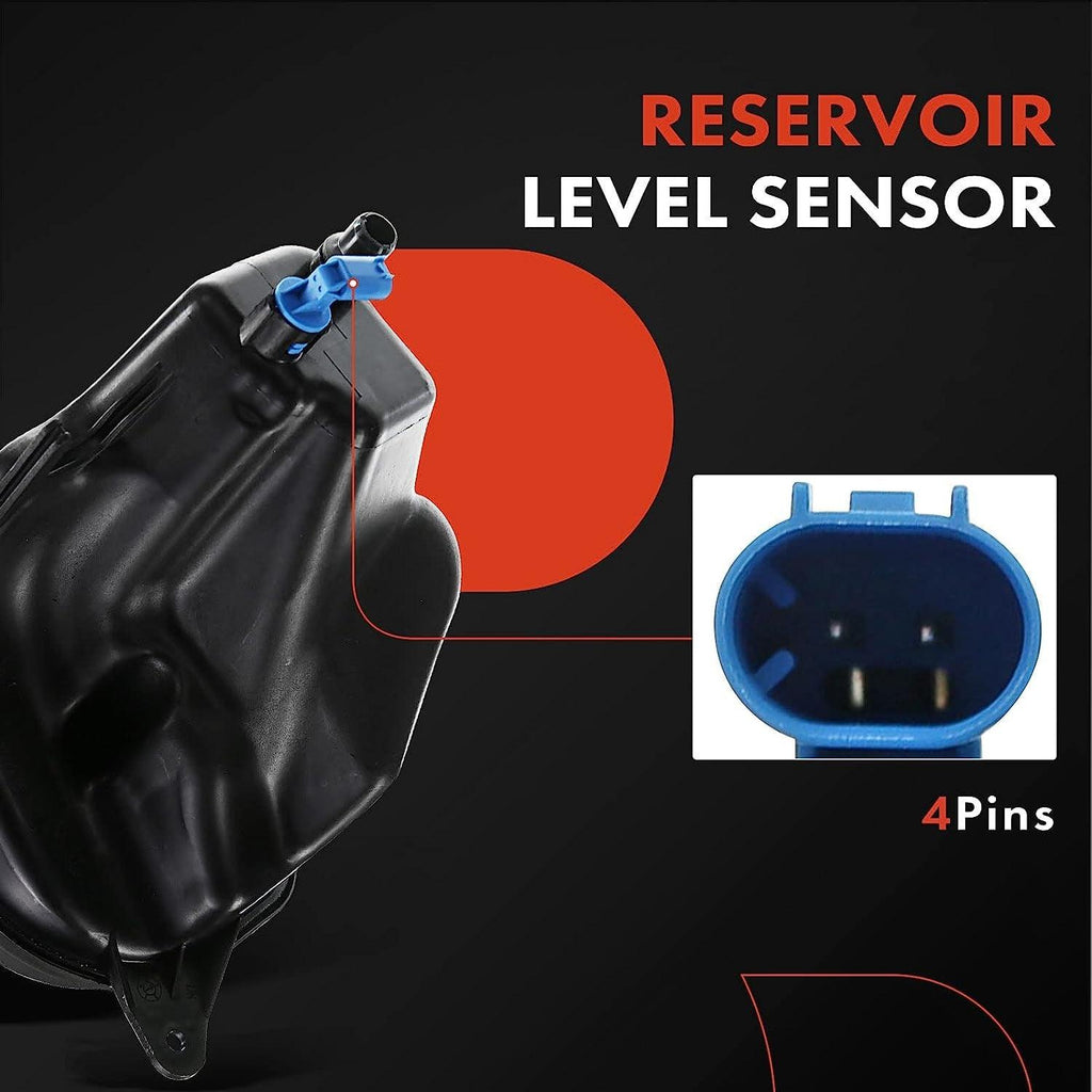 A-Premium Engine Coolant Overflow Recovery Reservoir Tank Compatible with BMW X5 2007-2019, X6 2008-2019, E70 F15 F16 F16 - [3.0L 4.4L 4.8L, with Sensor] - Replaces for # 17137647290, 17137552546