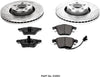 K2993 Front Z23 Carbon Fiber Brake Pads with Drilled & Slotted Brake Rotors Kit