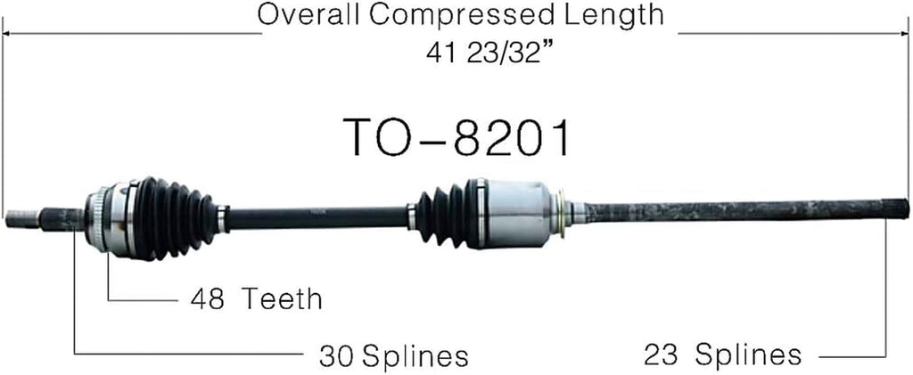 TO-8201 CV Axle Shaft