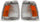 Corner Light Set of 2 Compatible with 1992-1995 Toyota Pickup Plastic Clear & Amber Lens with Bulbs Driver and Passenger Side