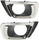 Front, Driver and Passenger Side Fog Light Trim Set of 2 Compatible with 2014-2018 Subaru Forester Textured Black, with Chrome Frame, 2.0L Eng