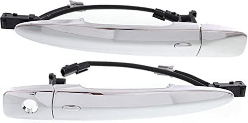 Exterior Door Handle Set of 2 Compatible with 2013-2014 Nissan Murano, Fits 2009-2014 Nissan Maxima, Fits 2011-2014 Nissan Leaf Front, Driver and Passenger Side