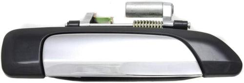 For Honda Civic Exterior Door Handle Rear, Passenger Side Smooth Black Bezel with Chrome Lever 2001-2005 | Trim:All Submodels