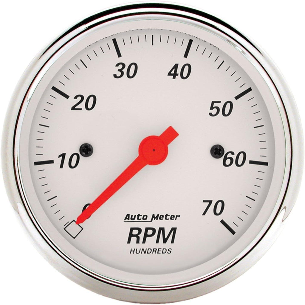 1398 Arctic White Electric Tachometer 3.125 In.