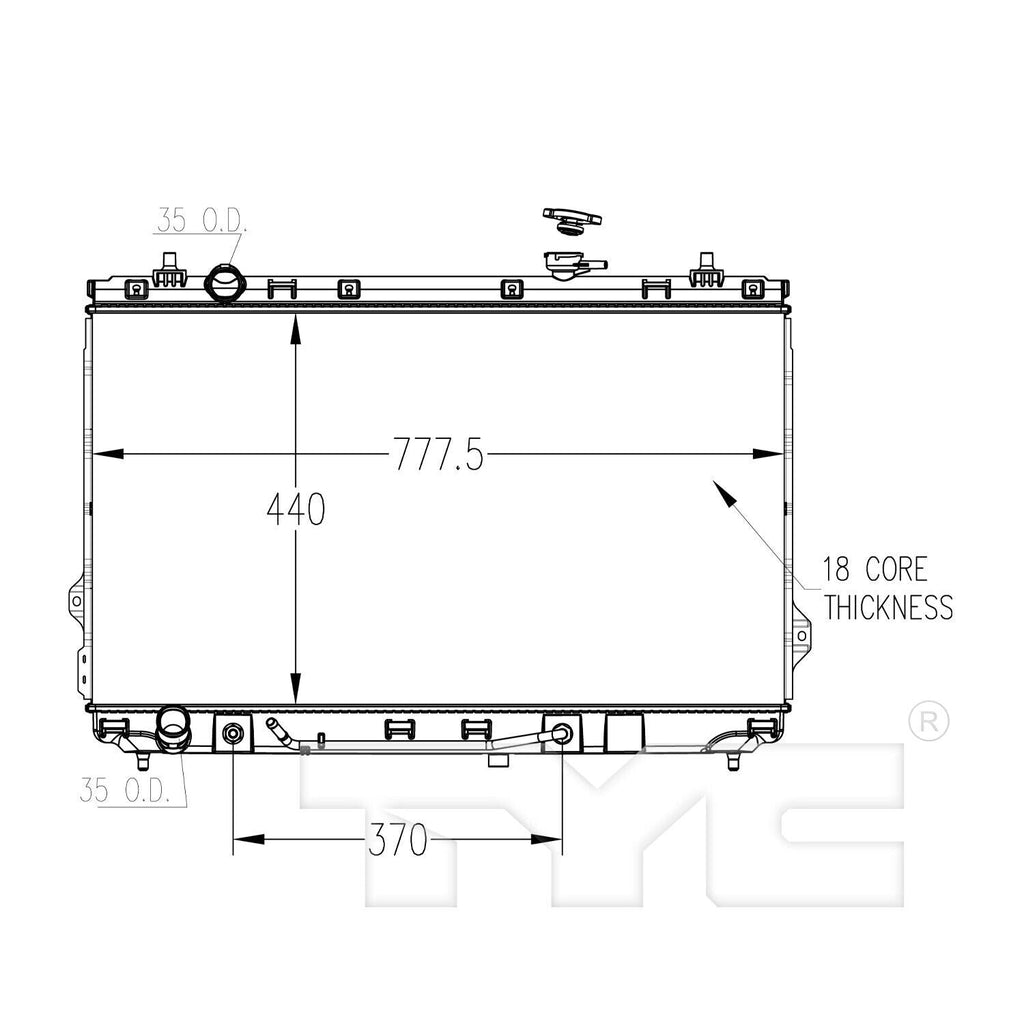 TYC Radiator for 11-14 Kia Sedona 13393