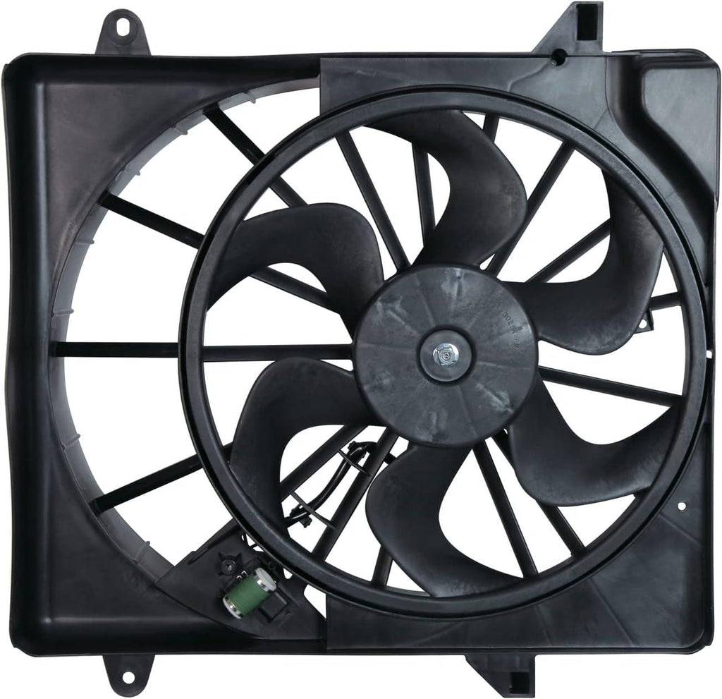 621940 Cooling Fan Assembly Compatible with 2008-2012 Jeep Liberty, Black
