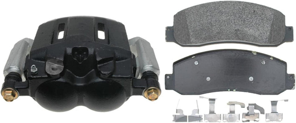 Gold 18R2534 Front Passenger Side Disc Brake Caliper Assembly with Semi-Metallic Pads (Loaded Non-Coated), Remanufactured
