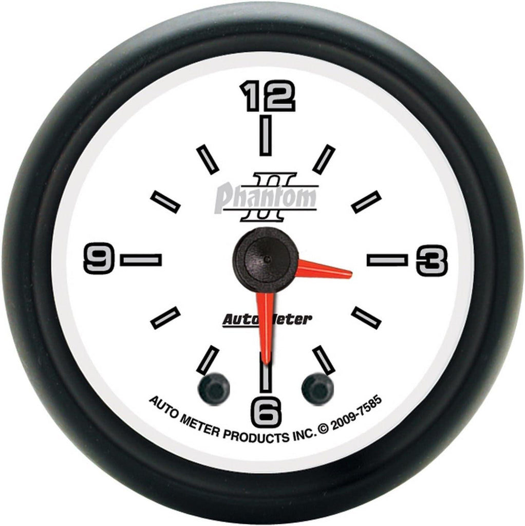 7585 Phantom II 2" Analog Illuminated Clock Gauge