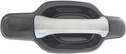 for Chevy Colorado Exterior Door Handle 2004-2012 Front Passenger Side Smooth Black Bezel W/Chrome Lever | Trim: LS/LT/WT