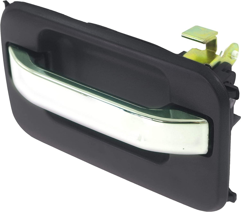 Front and Rear Exterior Door Handle Set of 4 Compatible with 2004-2014 Ford F-150 and 2006-2008 Lincoln Mark LT Chrome Lever with Textured Black Bezel Driver and Passenger Side