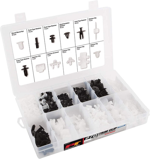 Performance Tool W5257 270Pc Mercedes Trim Clip Assortment Kit with Case - Perfect for Automotive Interior and Exterior Trim Repairs and Replacements