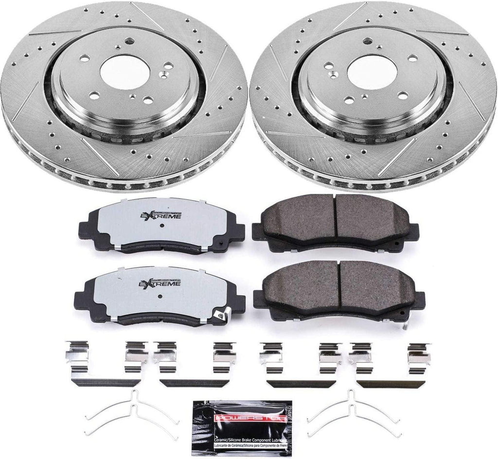 K7214-36 Front Z36 Truck & Tow Brake Kit, Carbon Fiber Ceramic Brake Pads and Drilled/Slotted Brake Rotors