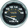 4891 Carbon Fiber Electric Voltmeter Gauge,2.625 In.