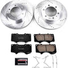 K137 Front Brake Kit with Drilled/Slotted Brake Rotors and Z23 Evolution Ceramic Brake Pads
