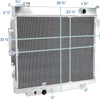 3-Row Aluminum Performance Cooling Radiator Compatible with Ford F250 F350 Diesel V8 1983-1994